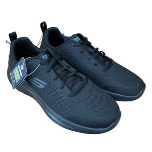 Skechers Bounder 2.0 Memory Foam Men’s Lace Up Black Athletic Shoes - Size 9.5